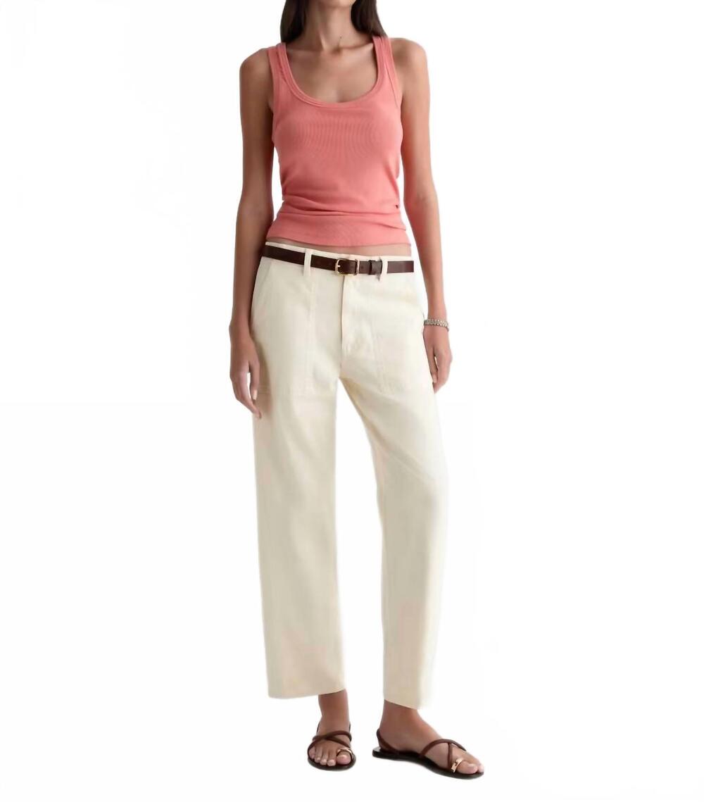NEW AG JEANS analeigh mid rise utility jeans in opal stone